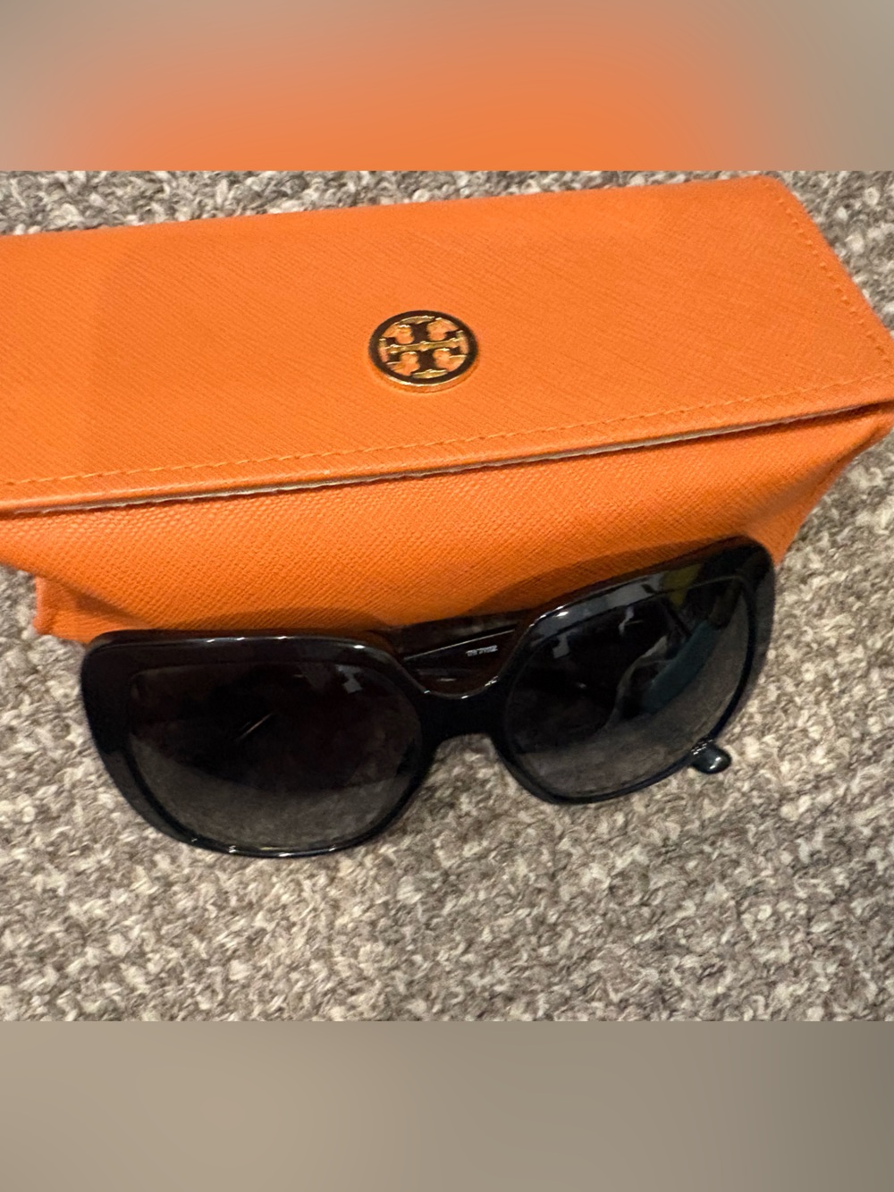 Tory Burch TY7112 Black Oversized Square Polarized Sunglasses 57mm